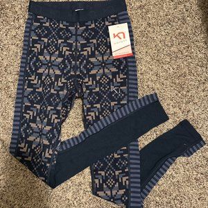 NWT Kari Traa Else Base Layer Bottoms - Women's Small - 100% Merino Wool - Royal